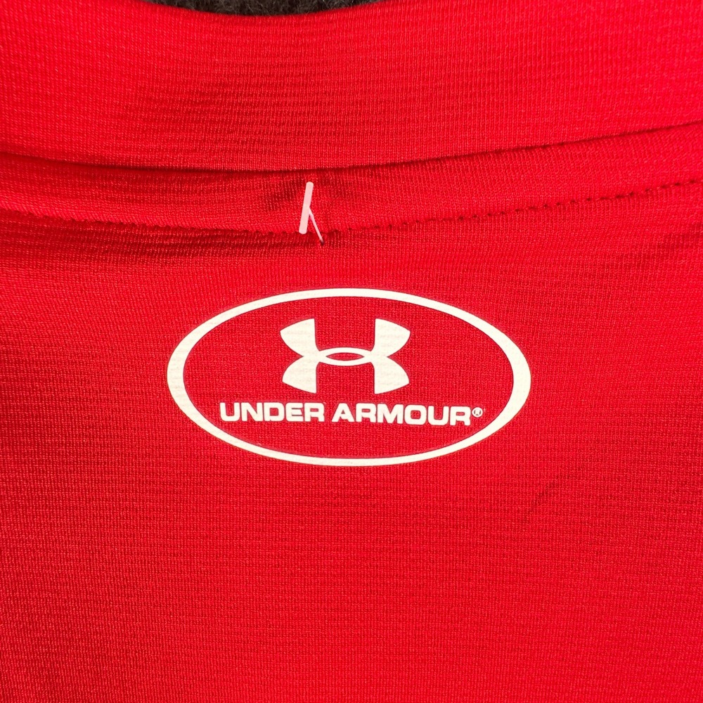 Under Armour Boys Red HeatGear Loose Fit Henley Baseball Jersey Shirt YXL - Picture 9 of 11